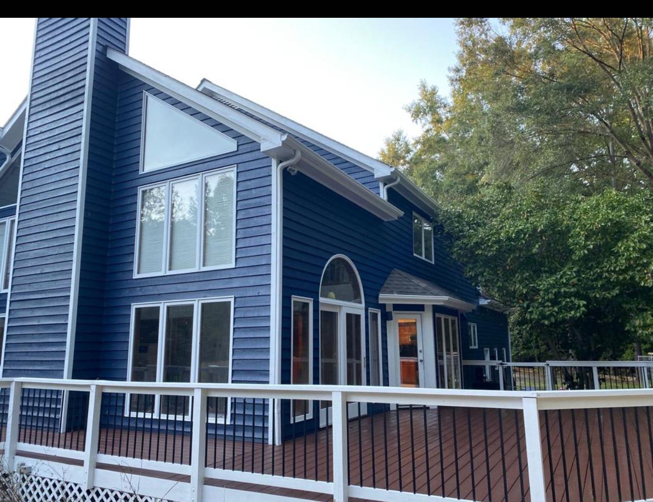 Blue House with Deck