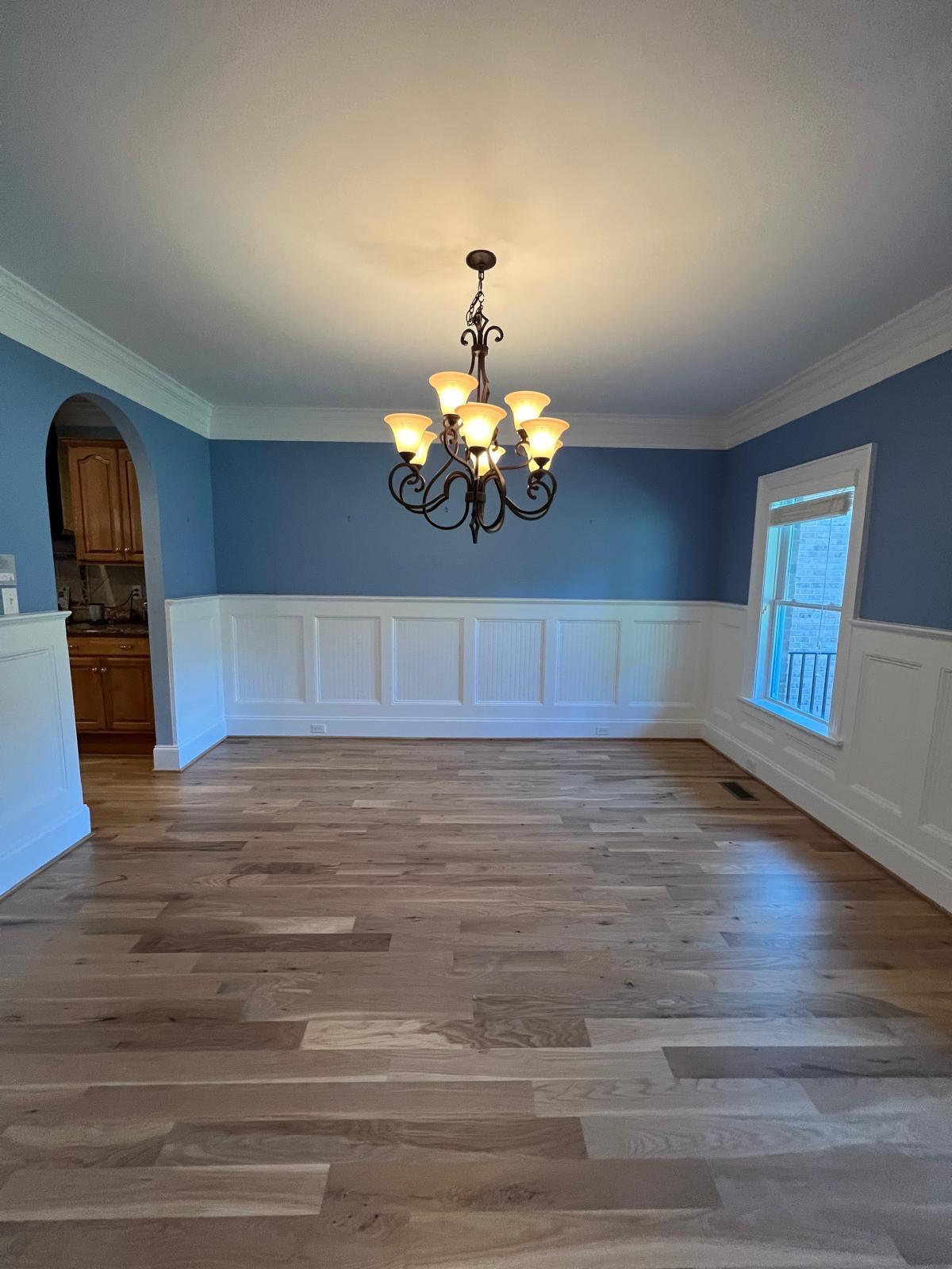 Blue Dining Room with Wainscoting